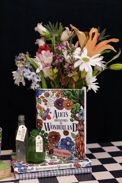 Large Book Vase, Alice in Wonderland - Floral Nonsense