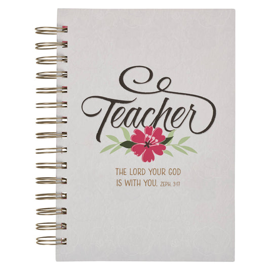 Journal Wire bound Fuchsia The Lord is With You Zeph. 3:17