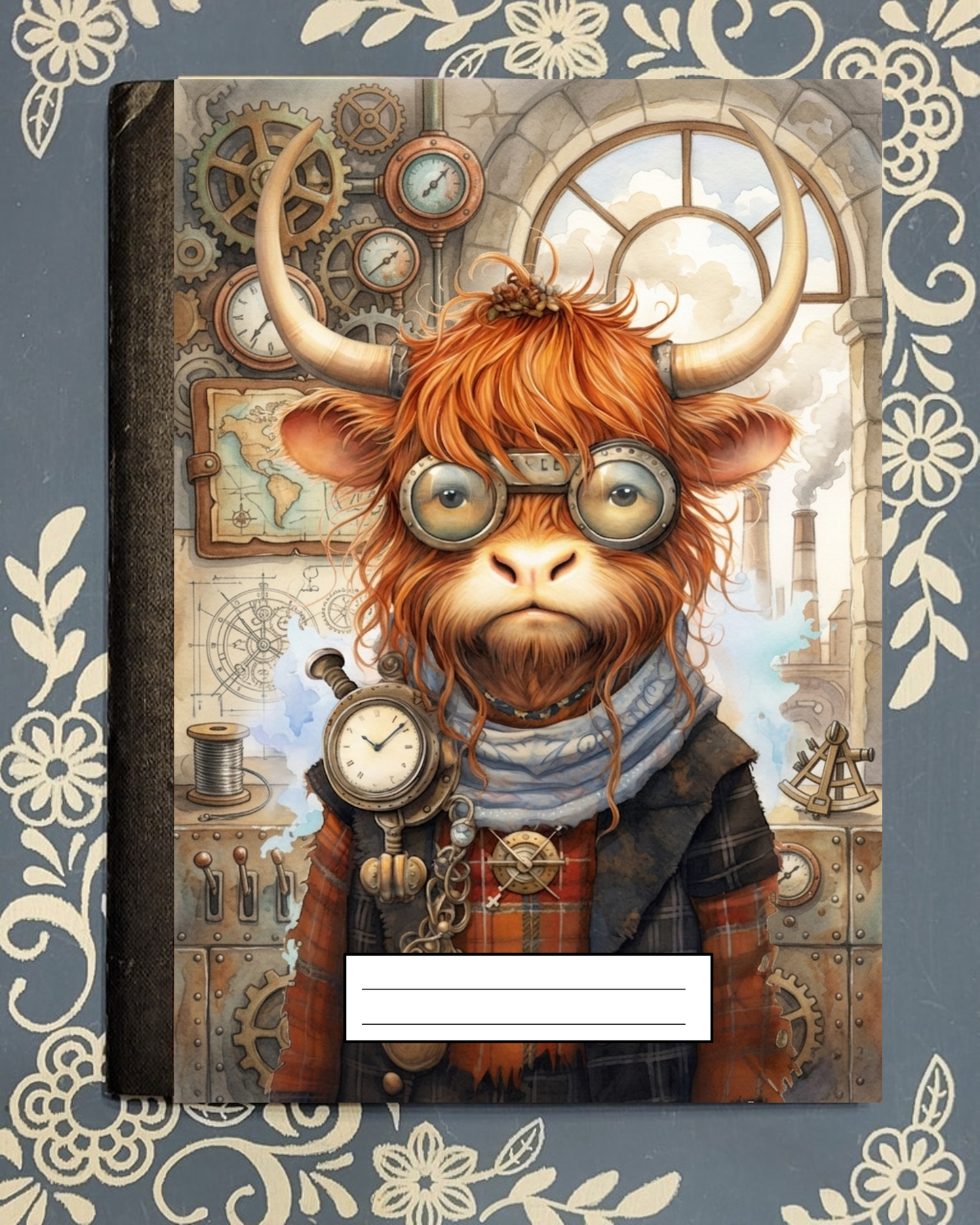 Cow, Highland Cow 1, Covered Notebook