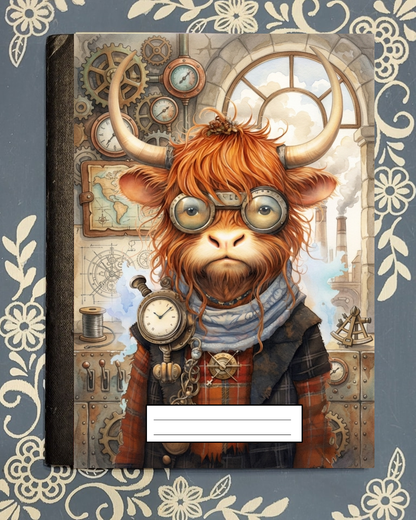 Cow, Highland Cow 1, Covered Notebook