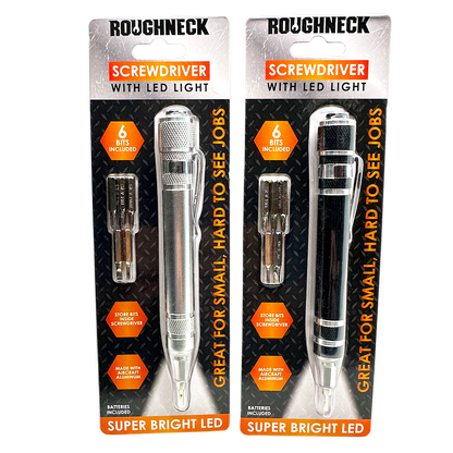 Roughneck LED Screwdriver with Bits Assortment