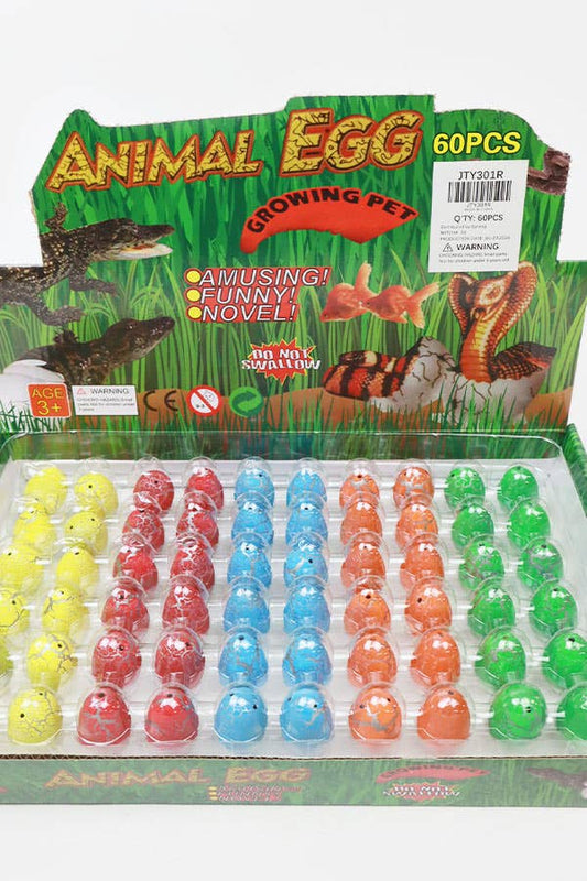 60-Pcs Growing Animal Egg Toy