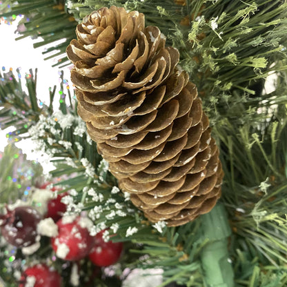 4' Needle Pine Lamp Post, 100 Tips, 50 UL Lights