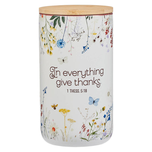 Give Thanks Wildflower Gratitude Jar