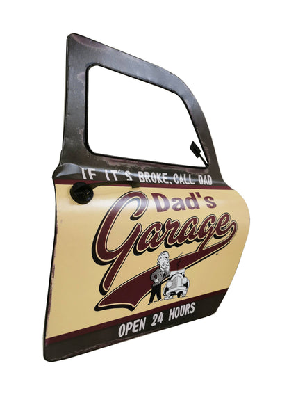 "Dad's Garage" Car Door Sign