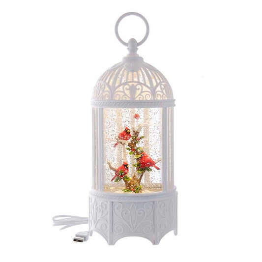 10.25"B/O LED WATER SWIRL BIRD CAGE
