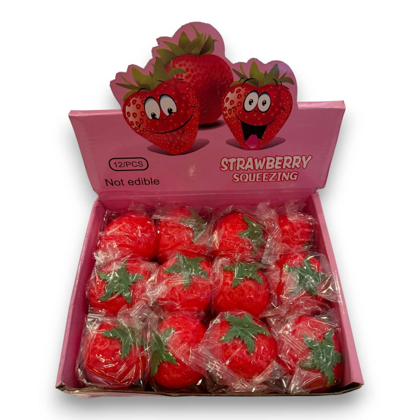 Regular Sized Strawberry Squishy 12ct