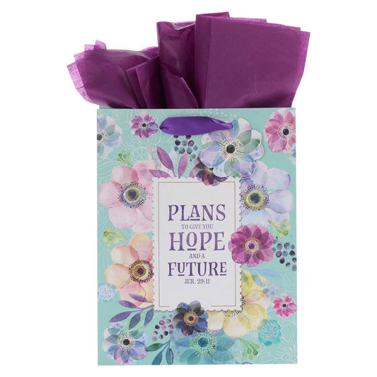 Gift Bag MD Blue/Purple Hope & a Future Jer. 29:11