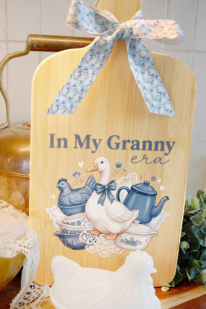 Cornflower Keepsake Wood Cutting Board