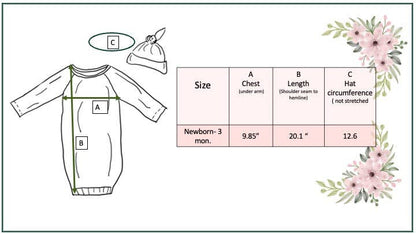 Soccer Baby Gown and Hat Set