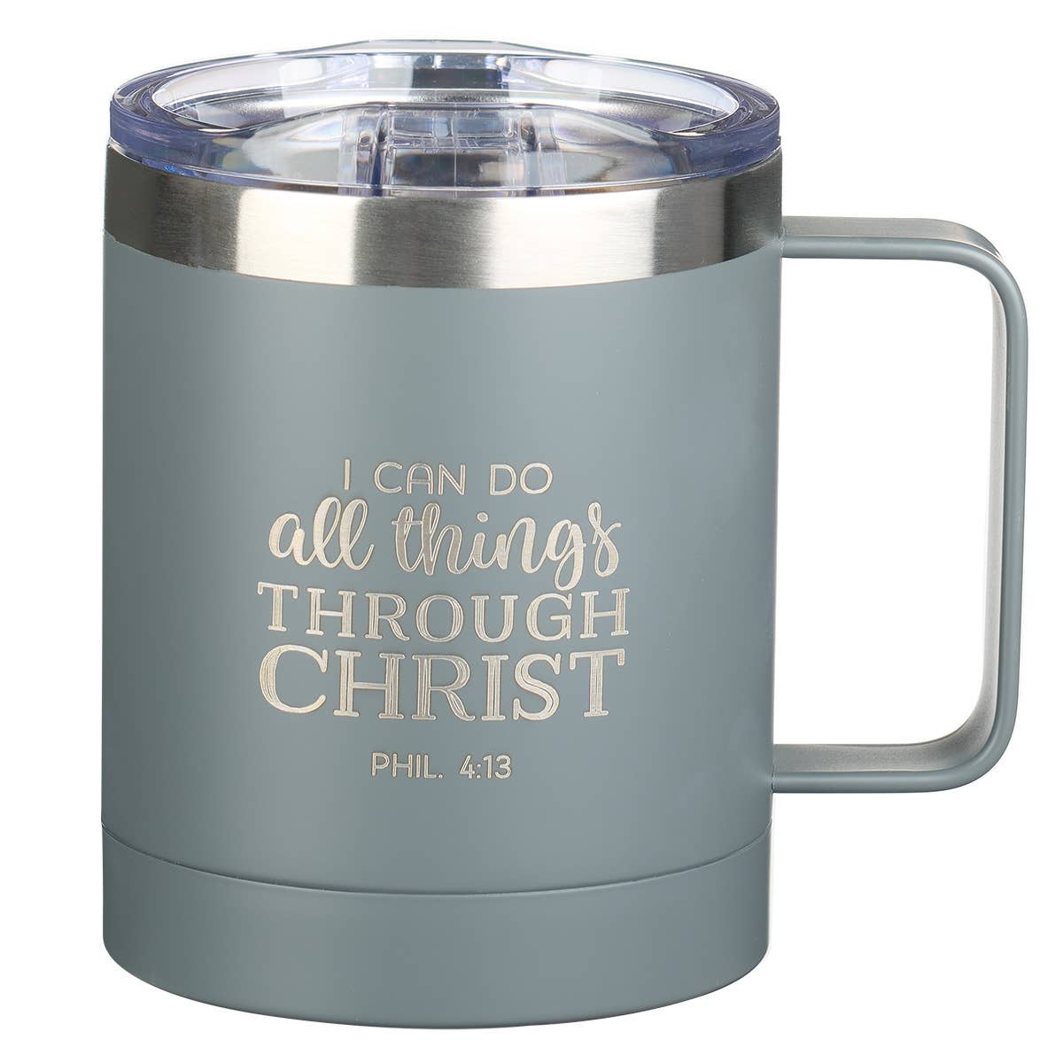 SS Camp Gray All Things Phil. 4:13 Mug