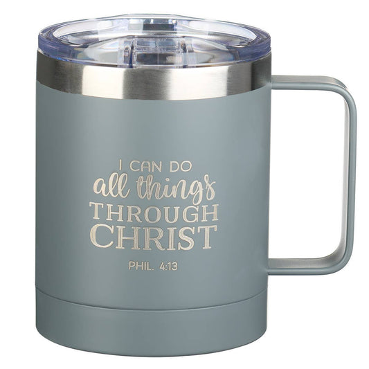 SS Camp Gray All Things Phil. 4:13 Mug
