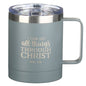 SS Camp Gray All Things Phil. 4:13 Mug