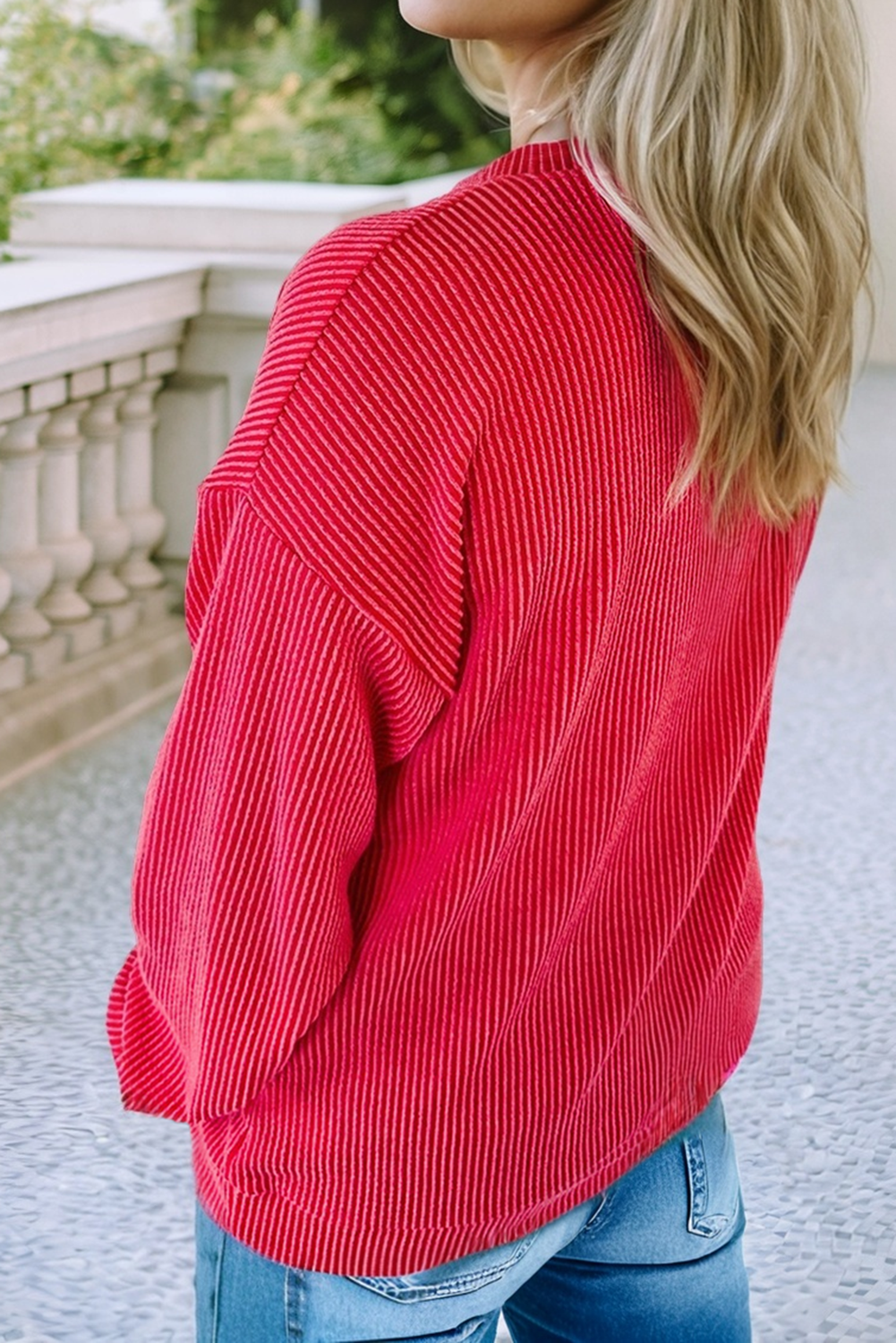 LDC Twisted Rib Outlined Merry Letter Graphic Top