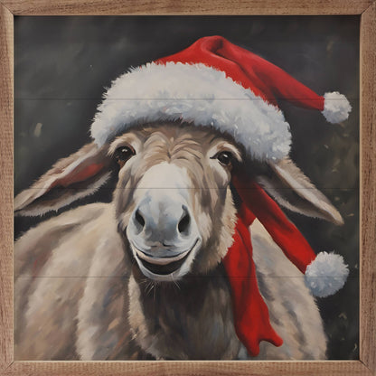 Santa Donkey With Hat