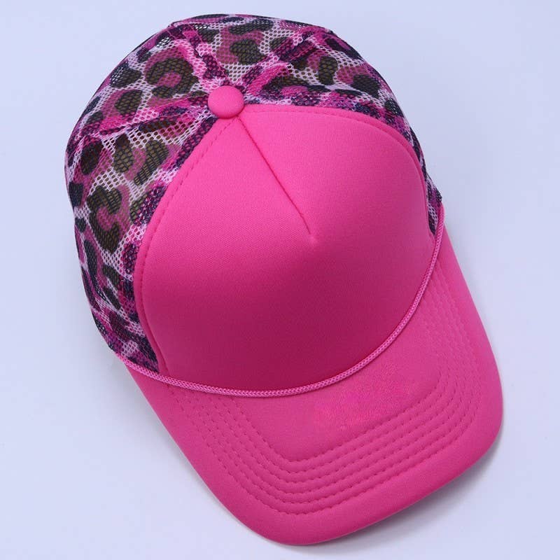 TRUCKER HAT CHECKER FOAM FRONT ANIMAL MESH CAP | 40HW740