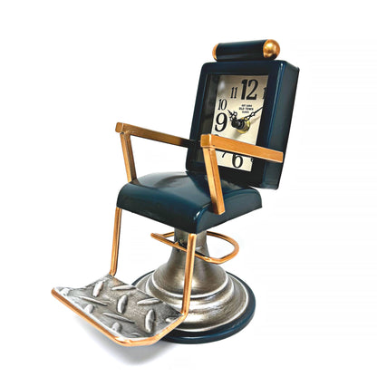Classic Barber Chair Table Clock-Blue