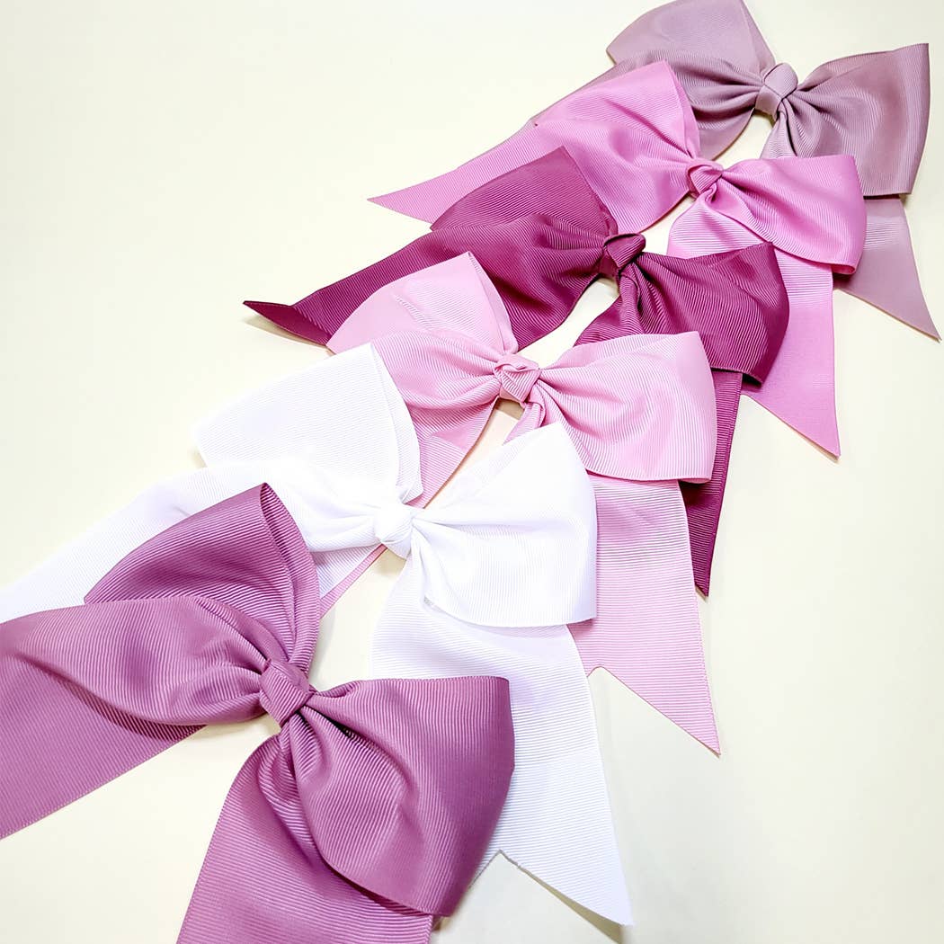 Mauve Tone Cheer Shape Hair Bow