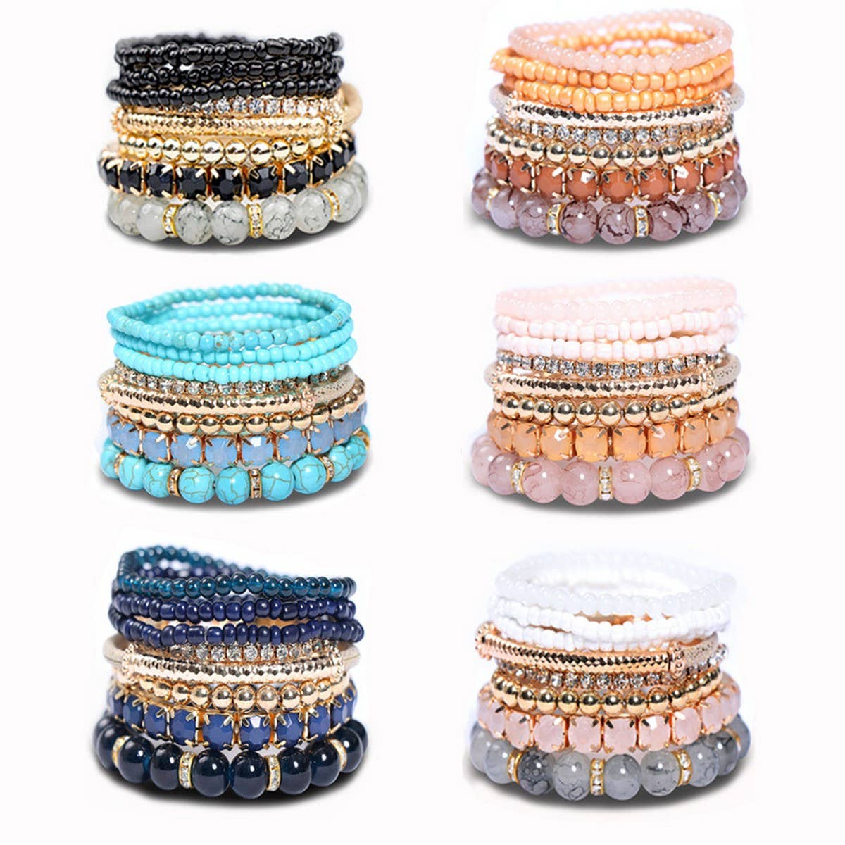 BOHEMIAN CREATIVE GLASS BEAD BRACELET