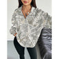 Oversized Woodland Camo Half Zip Pullover Sweatshirt