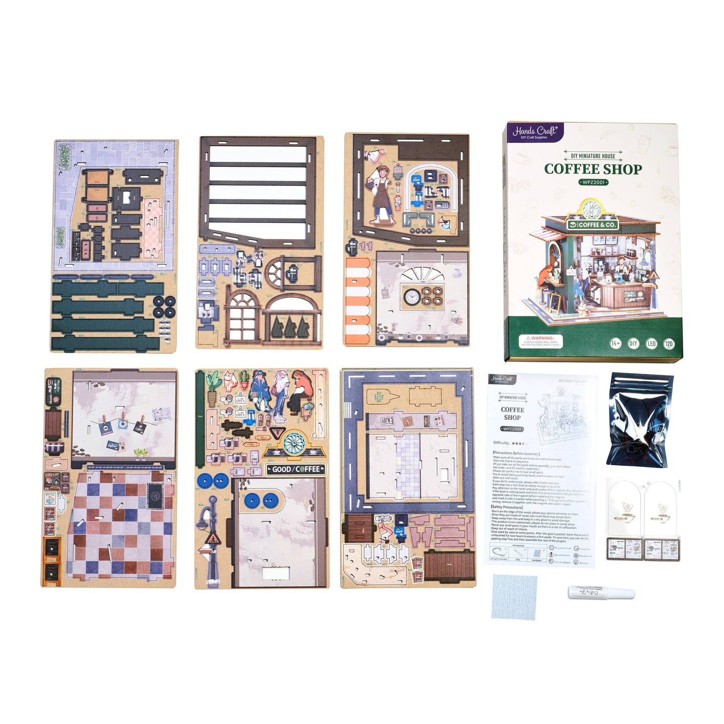DIY Miniature House Kit: Coffee Shop