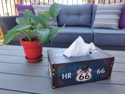 Historic Route 66 Vintage Tissue Box