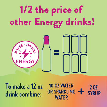 Sugar Free Peach Mango Energy Syrup - 375ml