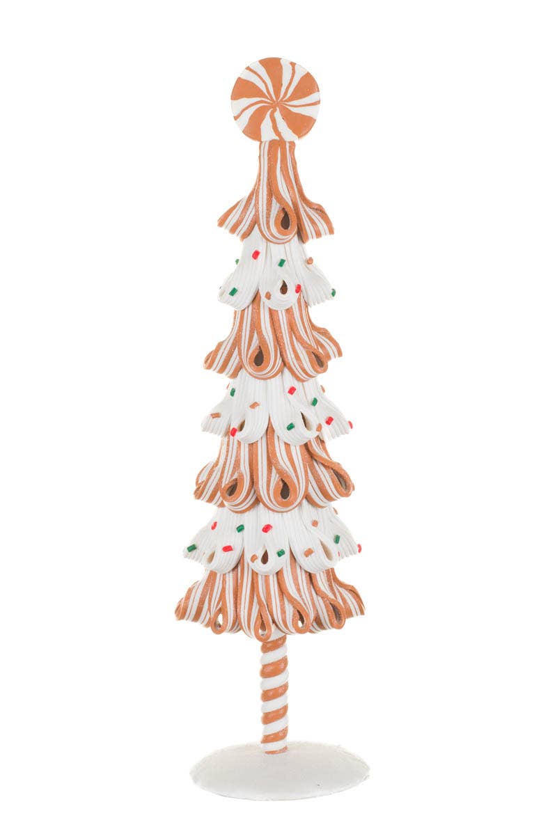 Small White/Green Candy-Ribbon Tree Display