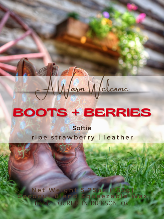 Boots + Berries Softie | Soft Wax Melt | Squeeze Candle