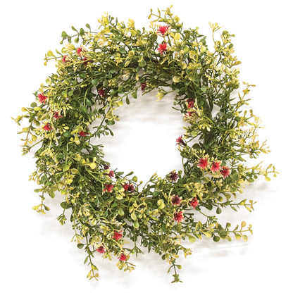 Ruby Fall Buds & Baby's Grass Candle Ring, 6.5"