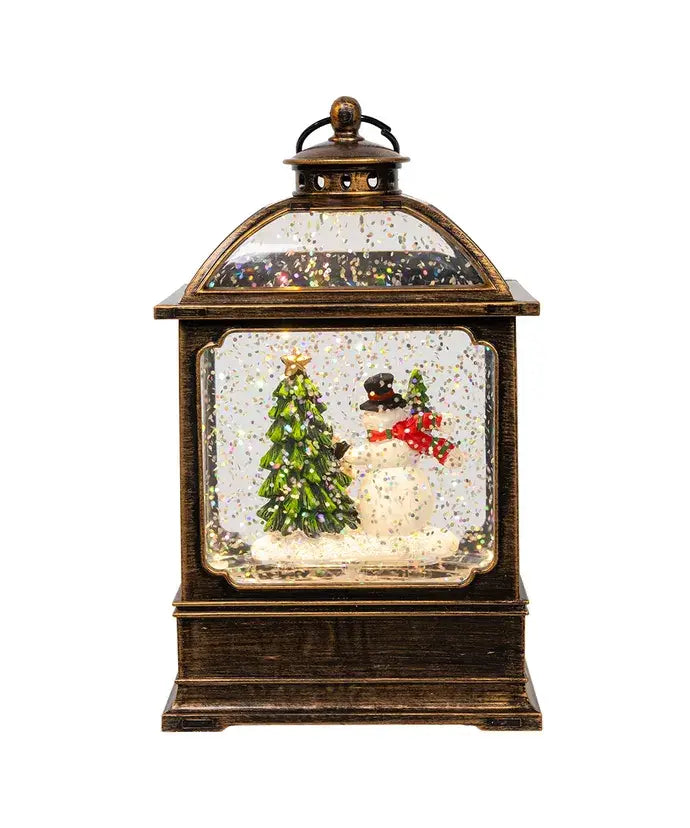 6.54" Battery Operated LED Snowman Water Lantern