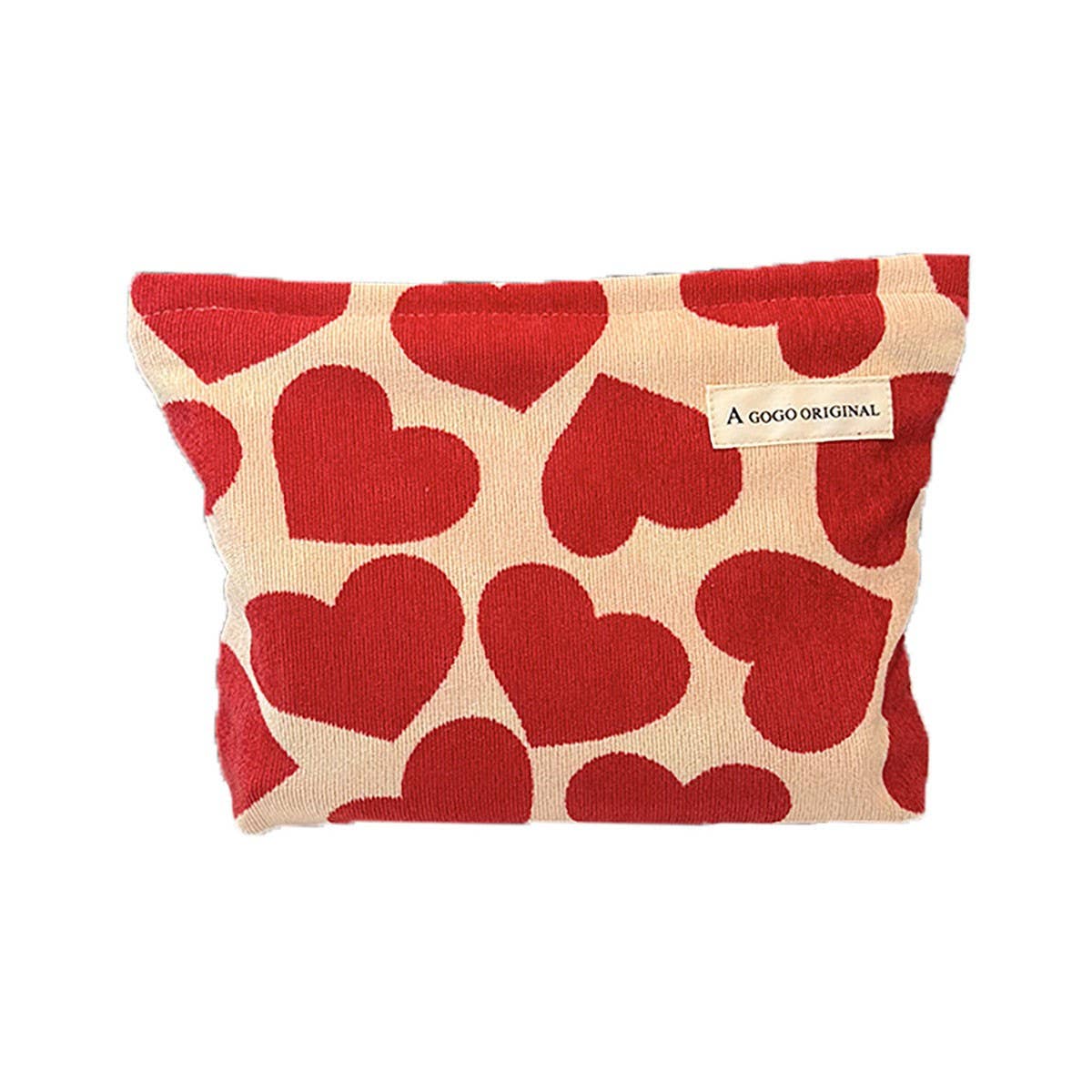 Corduroy Heart Makeup Bag Travel Wash Organizer_CUAB00664