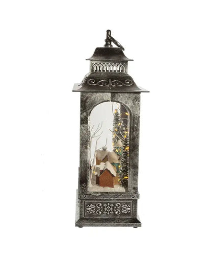 15"B/O LED MUSICAL LANTERN W/XMS VILLAGE