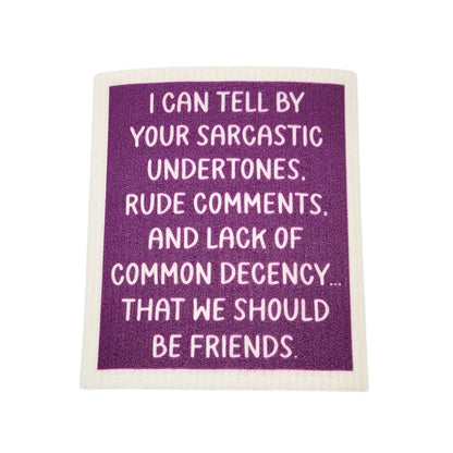 We Should Be Friends Funny Swedish Dishcloths - Friend Gift
