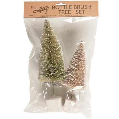 Snow Bottle Brush Tree Set