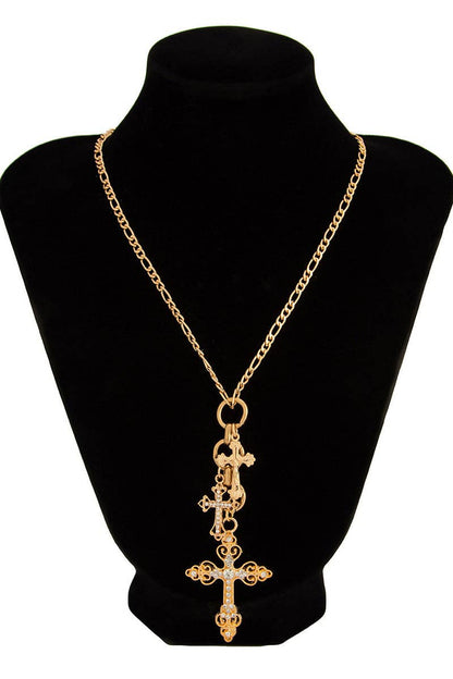 Crystal Charm Pendant Necklace