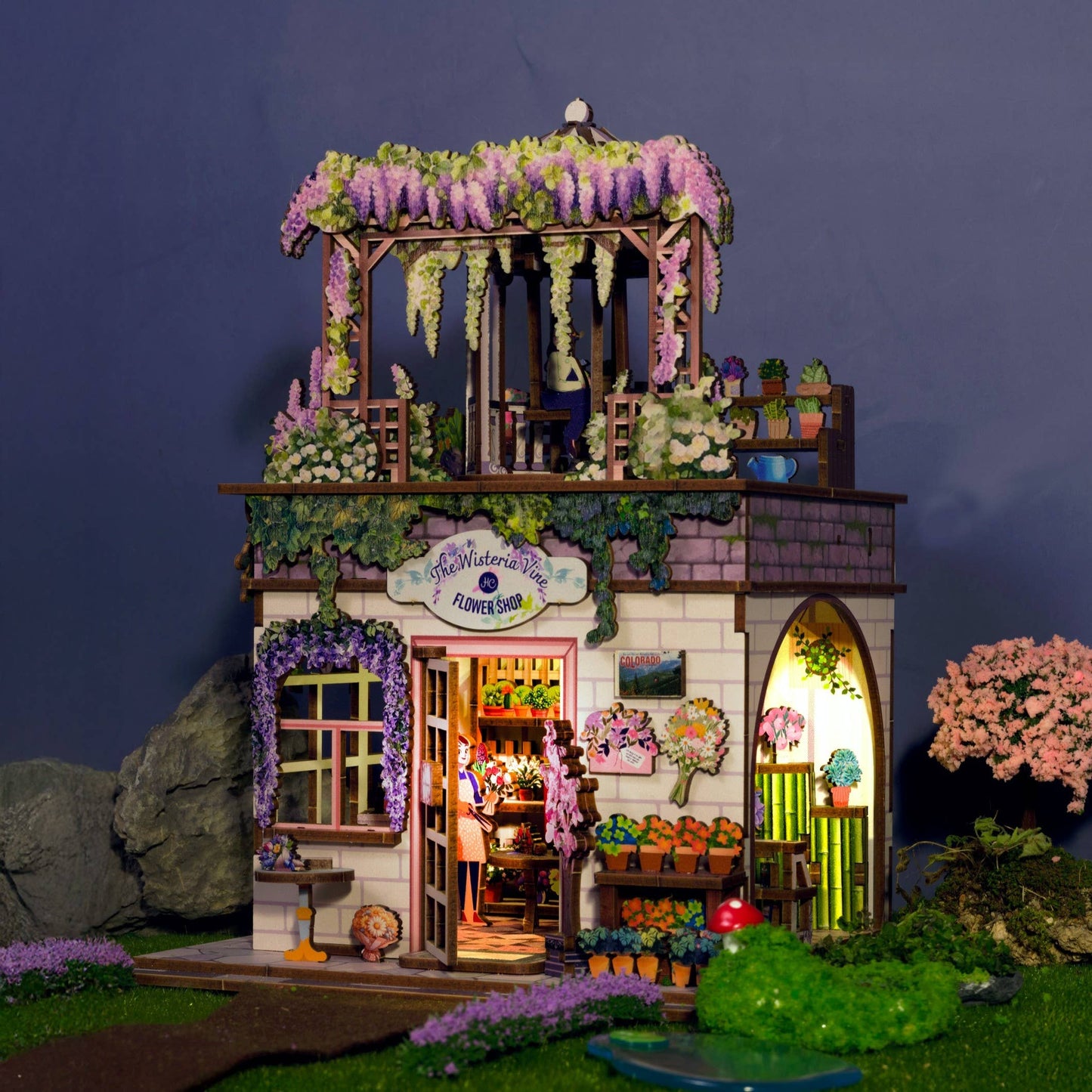 DIY Miniature House Kit: Flower Shop