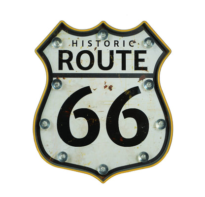 LED Lighted "Route 66" Wall Decor