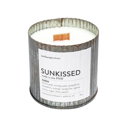 Sunkissed Wood Wick Rustic Vintage Farmhouse Wood Wick Candle