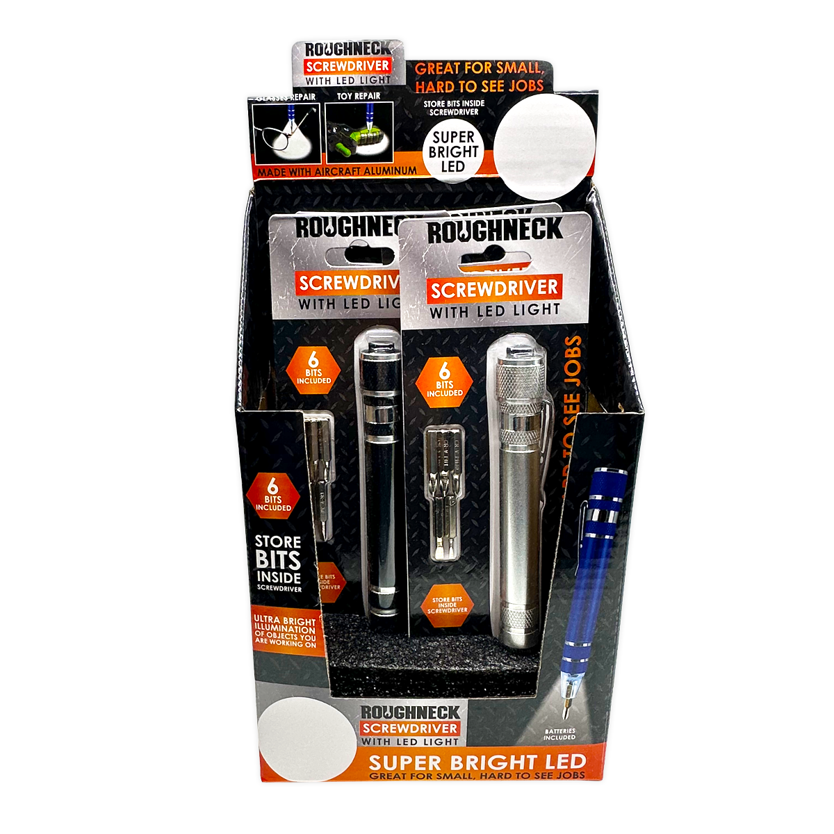 Roughneck LED Screwdriver with Bits Assortment