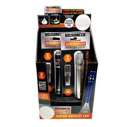 Roughneck LED Screwdriver with Bits Assortment