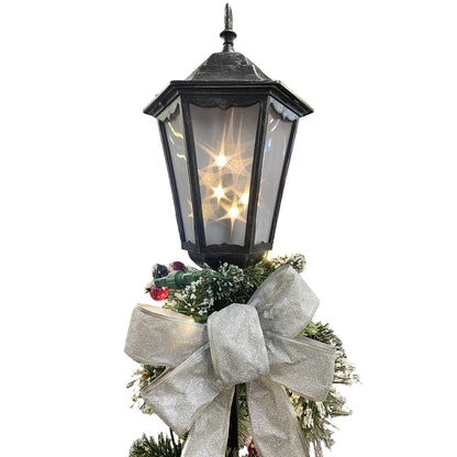 4' Needle Pine Lamp Post, 100 Tips, 50 UL Lights