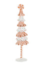 Large White/Green Candy-Ribbon Tree Display