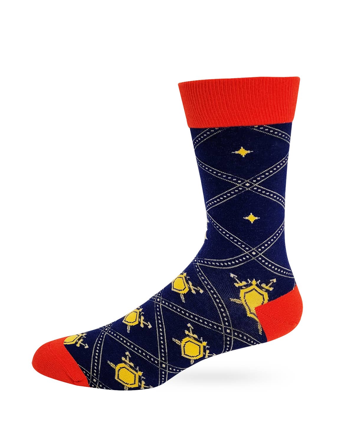 Sir Fuxalot Knight Themed Men's Novelty Crew Socks