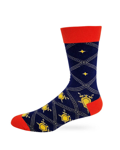 Sir Fuxalot Knight Themed Men's Novelty Crew Socks