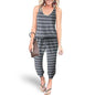 Sleeveless Drawstring Square Neck Fit Jumpsuit