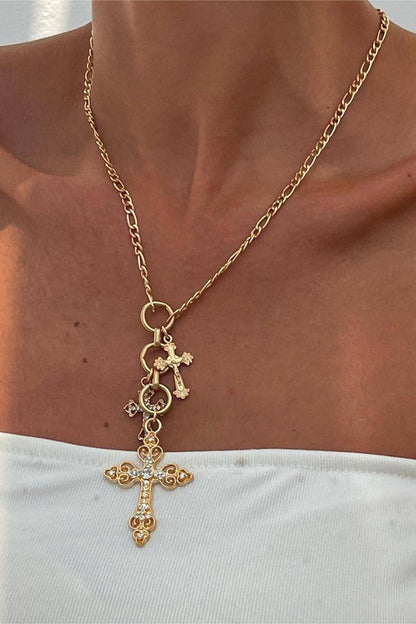 Crystal Charm Pendant Necklace