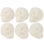 Small White Flocked Skull Set