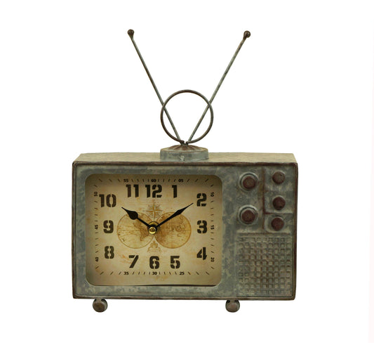 Metal Television Table Clock