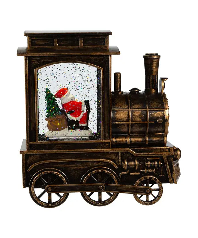 Battery-Operated Santa Water Lantern With Projector Light